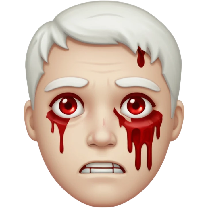 A pail white bloody character emoji