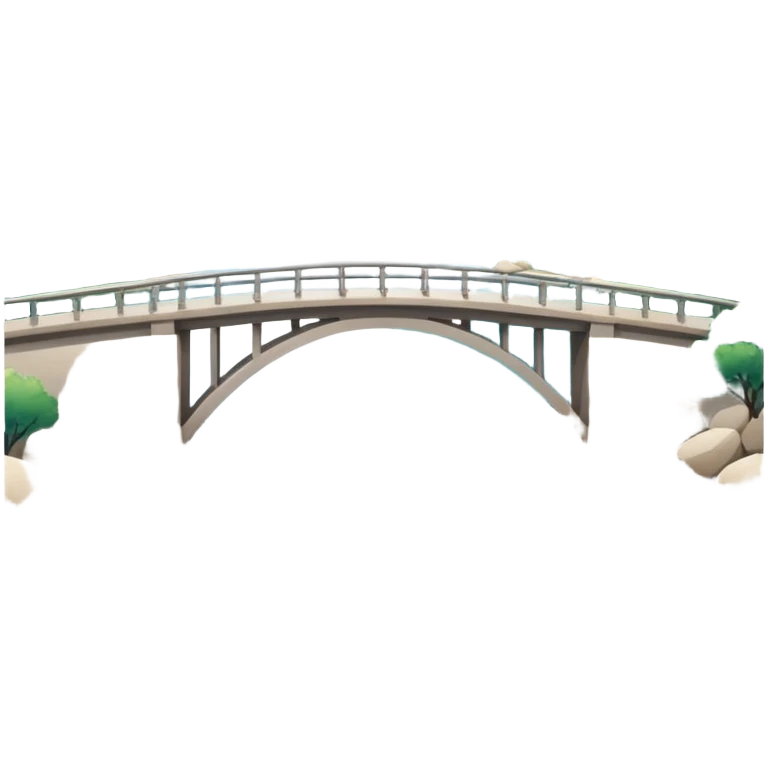 Hangang river with a bridge, no outline emoji