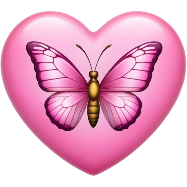 Pink heart with butterfly  emoji
