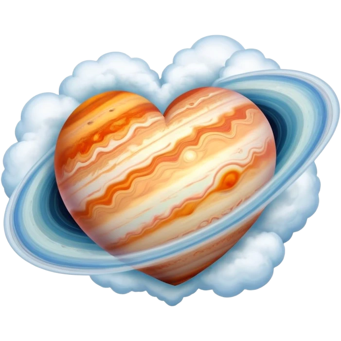 heart shaped planet Jupiter emoji
