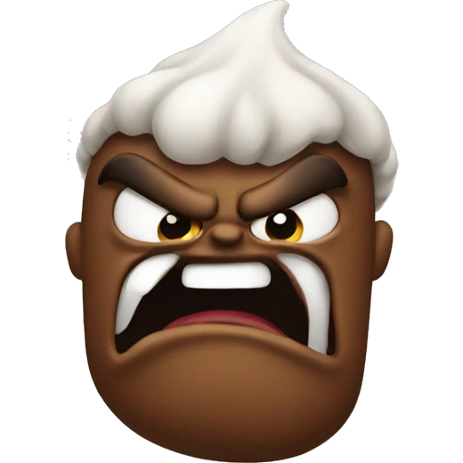 Angry poo emoji