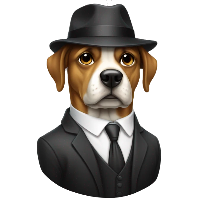 boss mafia dog emoji