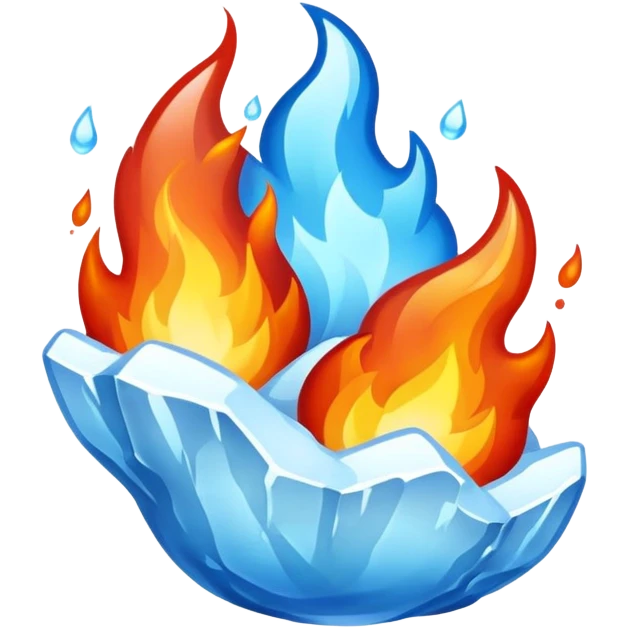 hot and cold contrast emoji