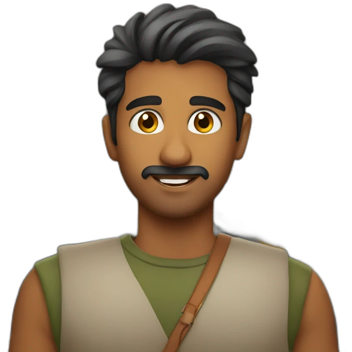 Indian guy who likes trains emoji