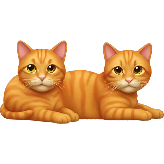 Two orange cats emoji