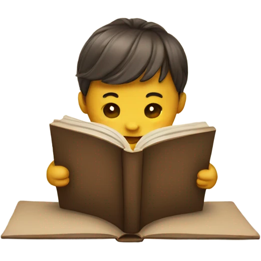 Cute reading emoji