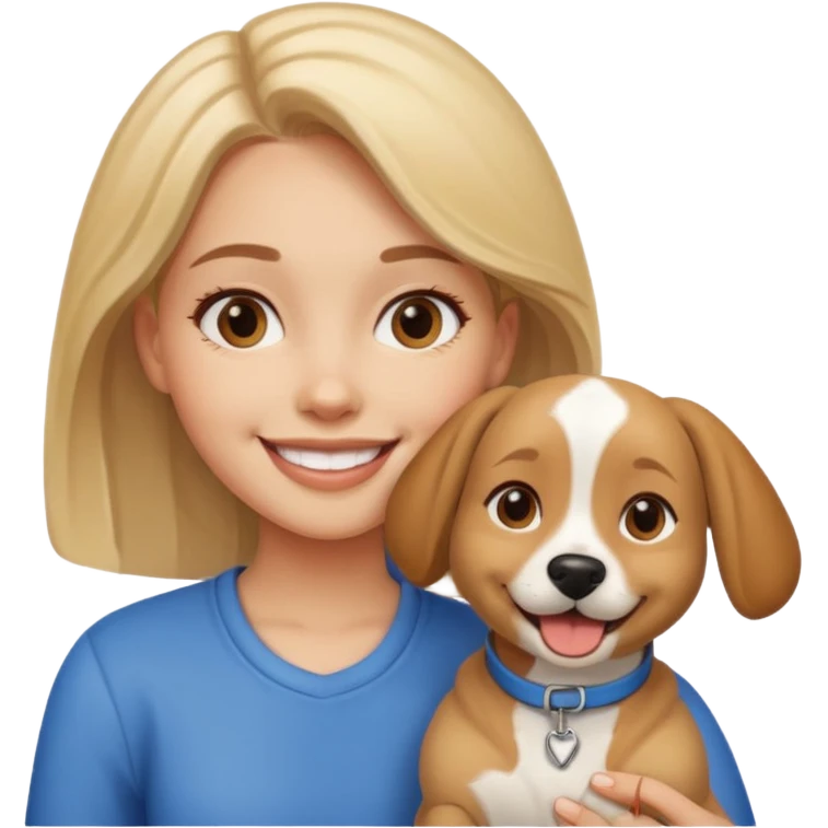 Girl whit dog emoji