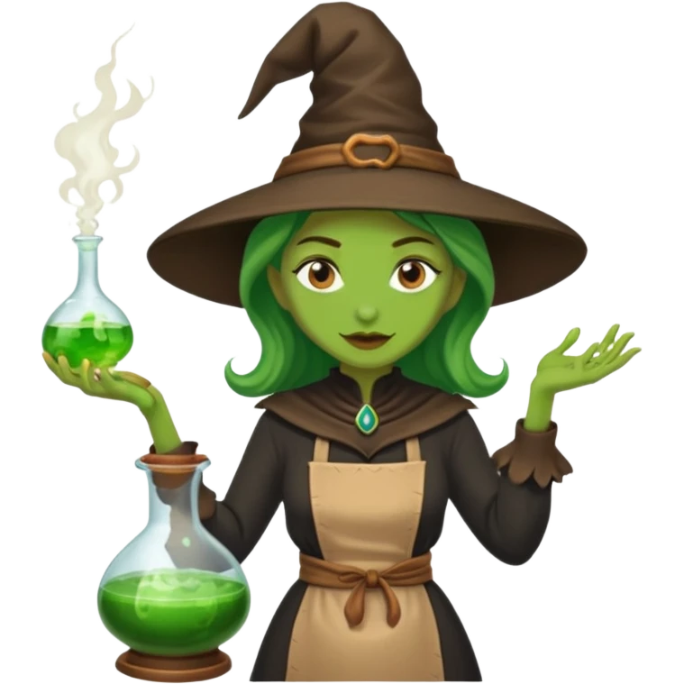 green witch cooking potion emoji