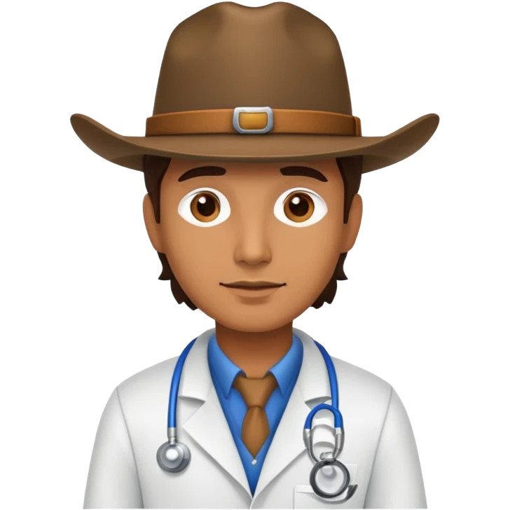 Scientist in cowboy hat emoji