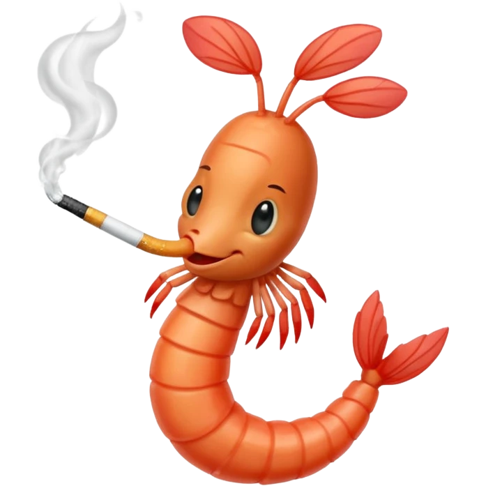 shrimp smoking a cigarette  emoji