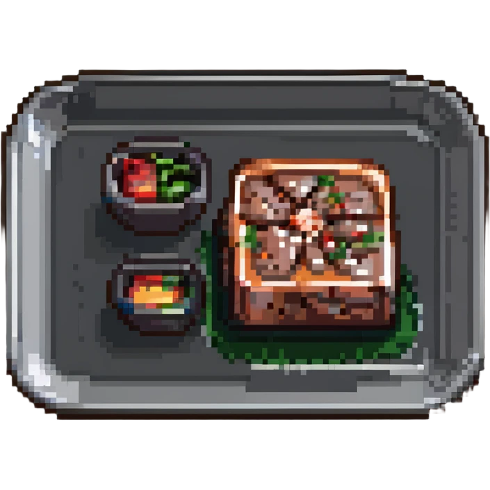 steak on a black platter emoji
