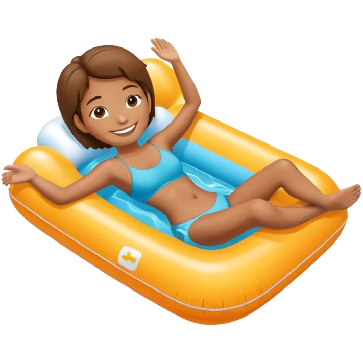 person floating on pool float emoji