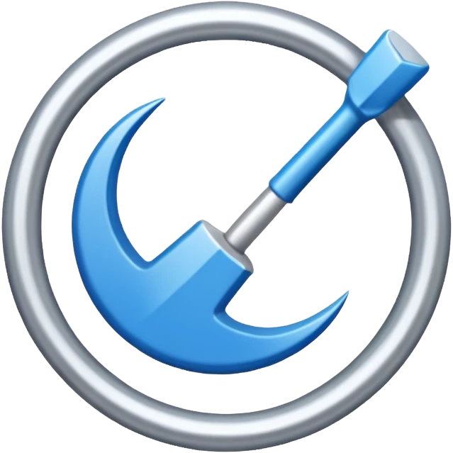 Circulo azul con una flechita adentro de color blanco emoji