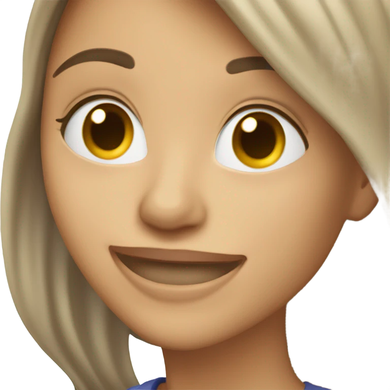 Crea una mujer tirando besos emoji