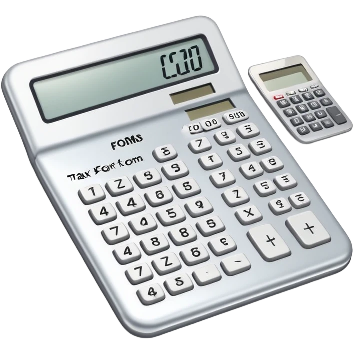 tax forms and calculator emoji