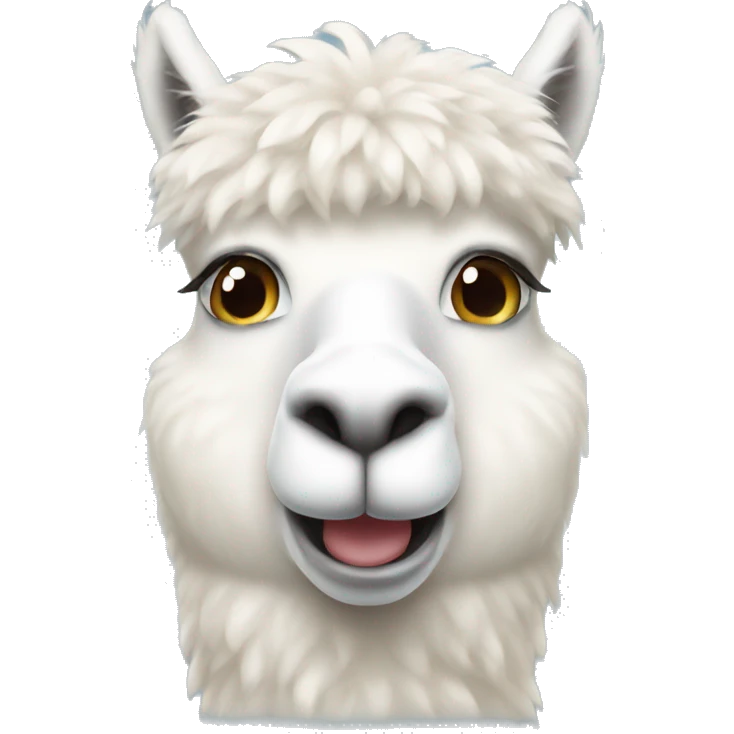 White alpaca  emoji