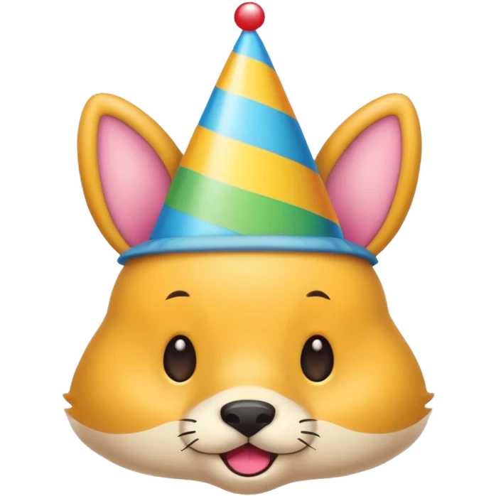 birthday hat with animal ears emoji