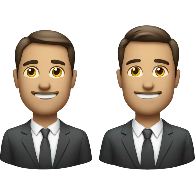 business man with another business man emoji
