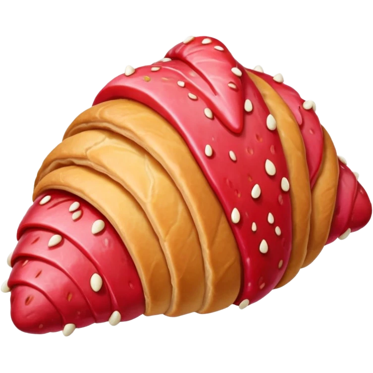 strawberry croissant emoji