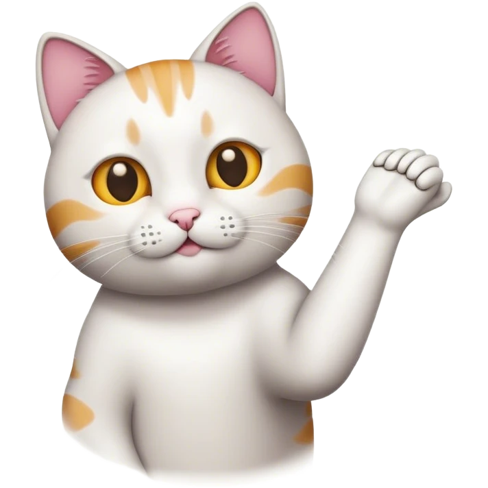 cat with hand emoji