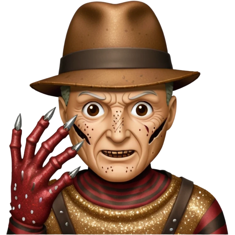 glitter freddy krueger emoji