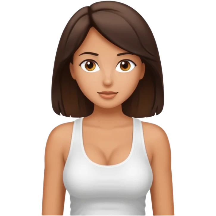 A naked brunette with big boobs emoji