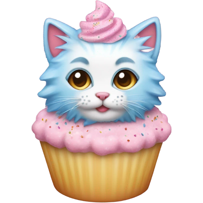 Kitten wearing a cupcake costume  emoji