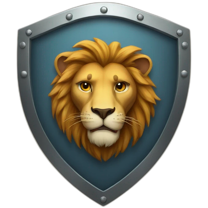 Lion and shield emoji