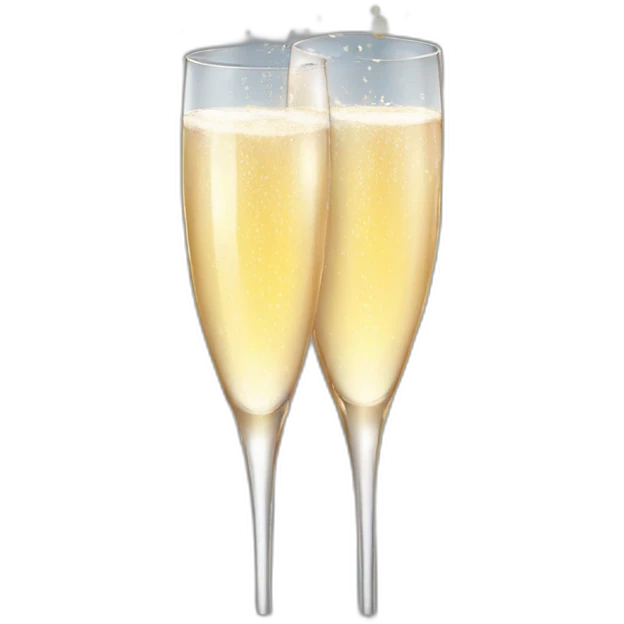 two glasses of champagne christmas emoji