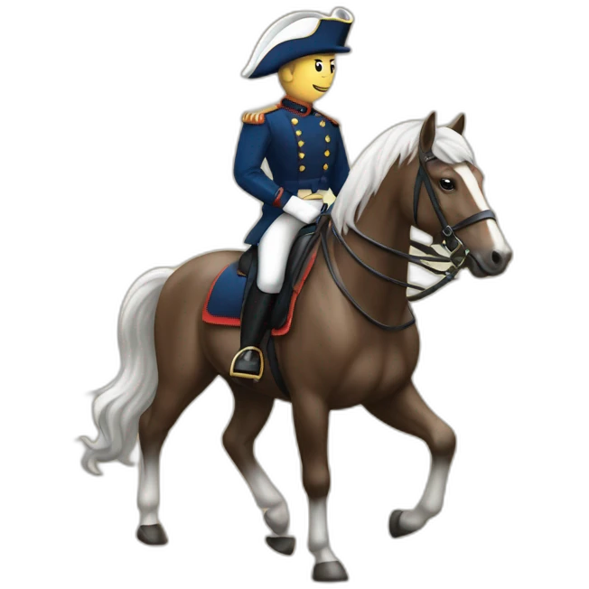 Marine lepaine sur un cheval emoji
