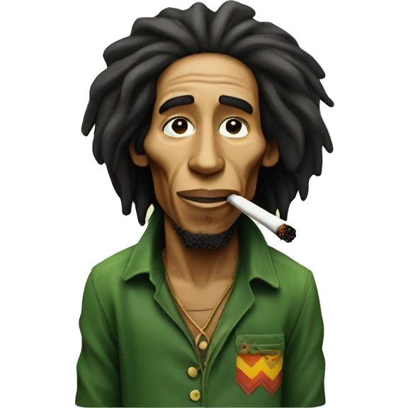 Bob Marley smoking emoji