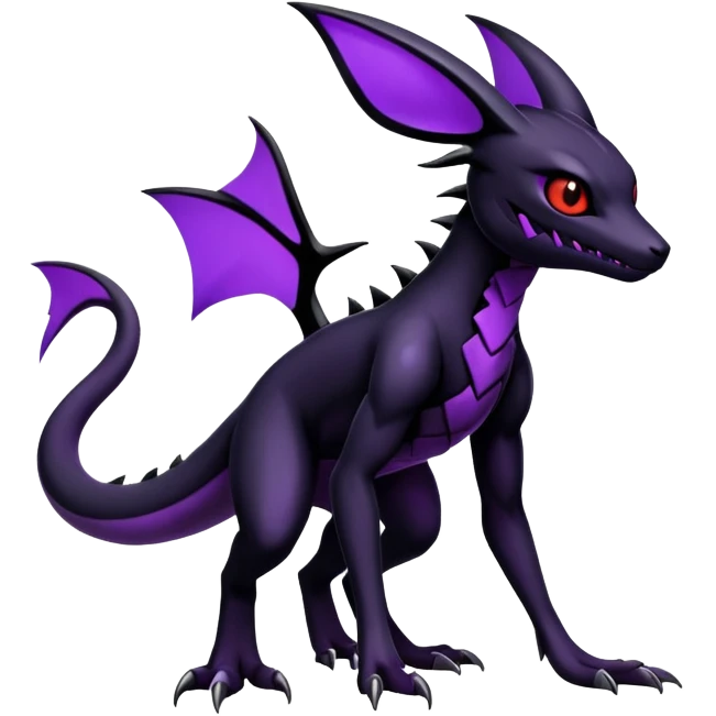 Dark Edgy Salandit-Umbreon-Fakémon-hybrid-creature (full body)  emoji