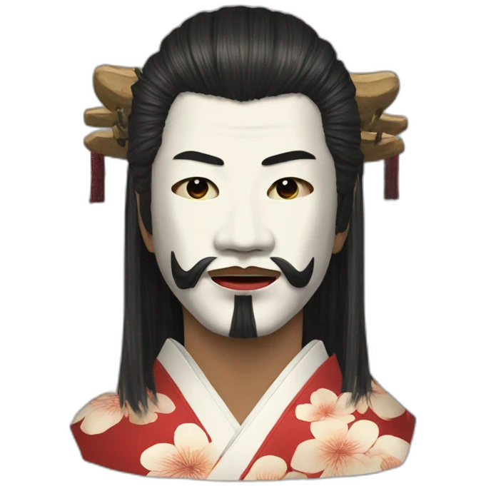 noh-dogears-mask-longhair-hotguy-japanese-kimono emoji