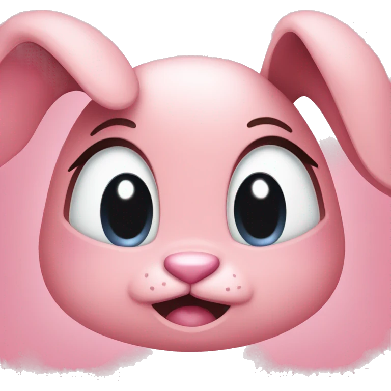 Pink bunny crying  emoji