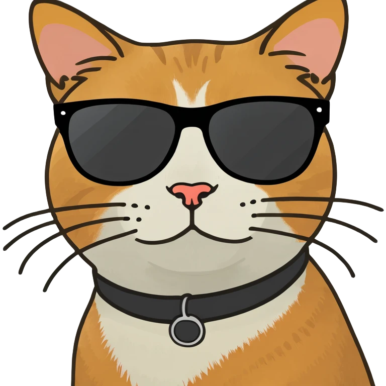 Cat with sunglasses emoji