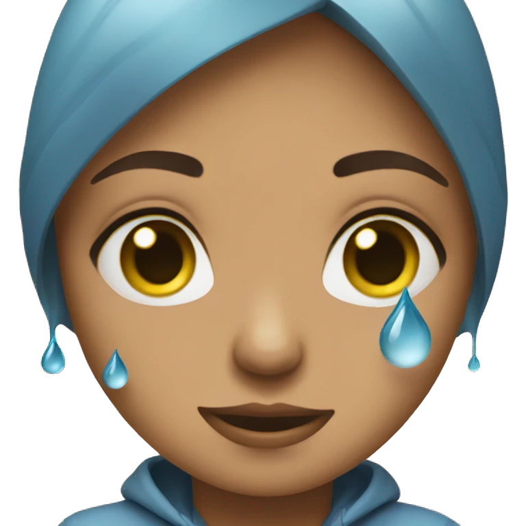 Girl with water dripping drops  emoji