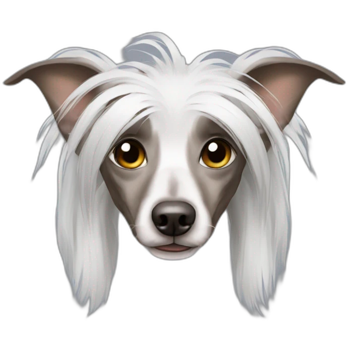 Chinese Crested drunk emoji