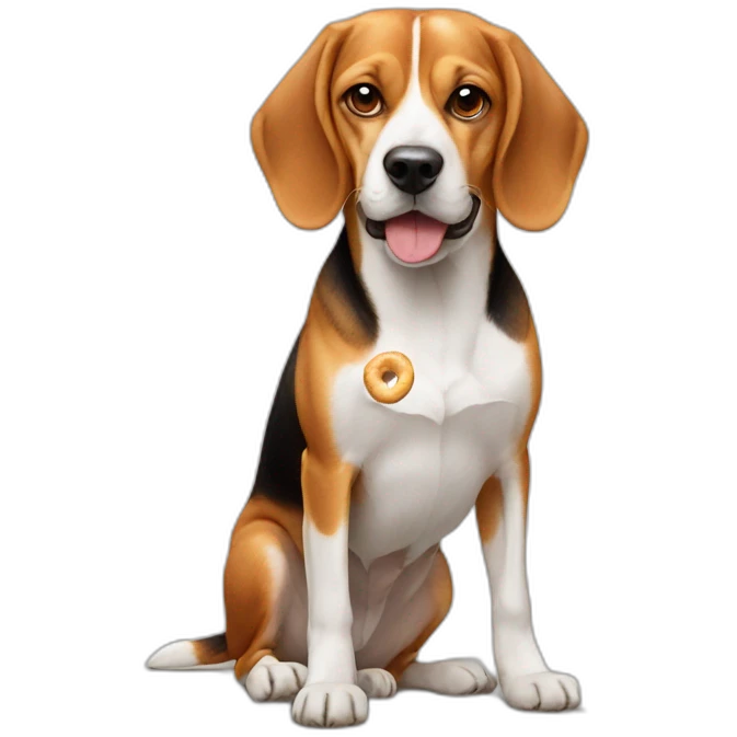 beagle on a bagel emoji