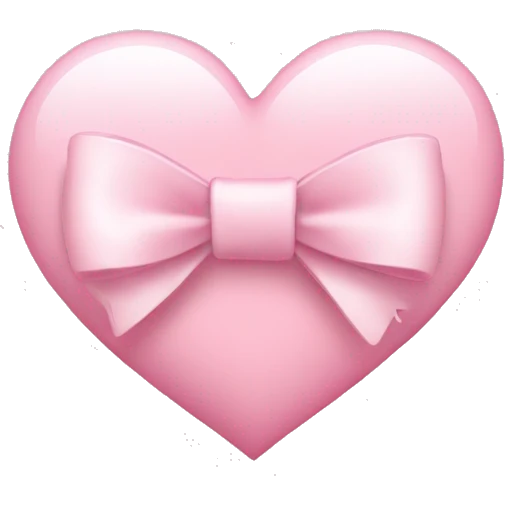 Light pink heart with bow like iPhone emojis  emoji