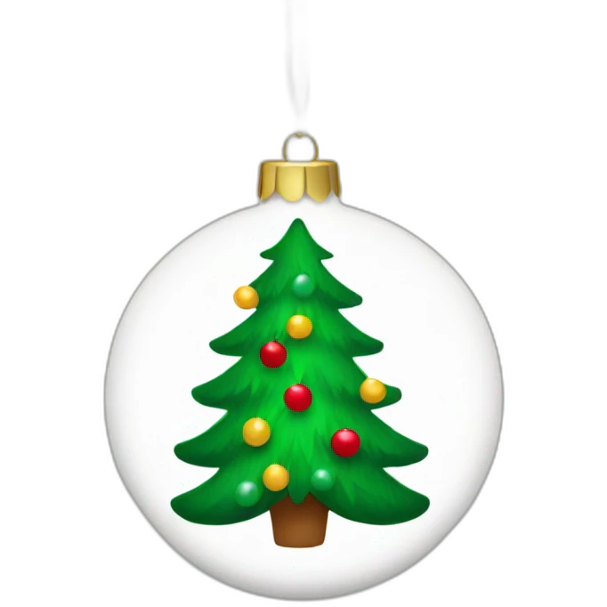 Christmas tree ornament, holiday decorations. emoji