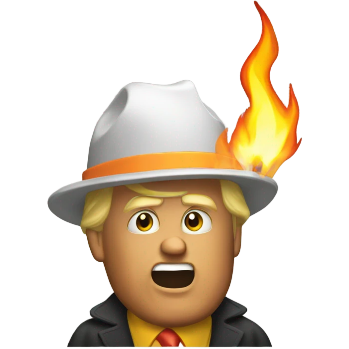 Trump putting out fires emoji