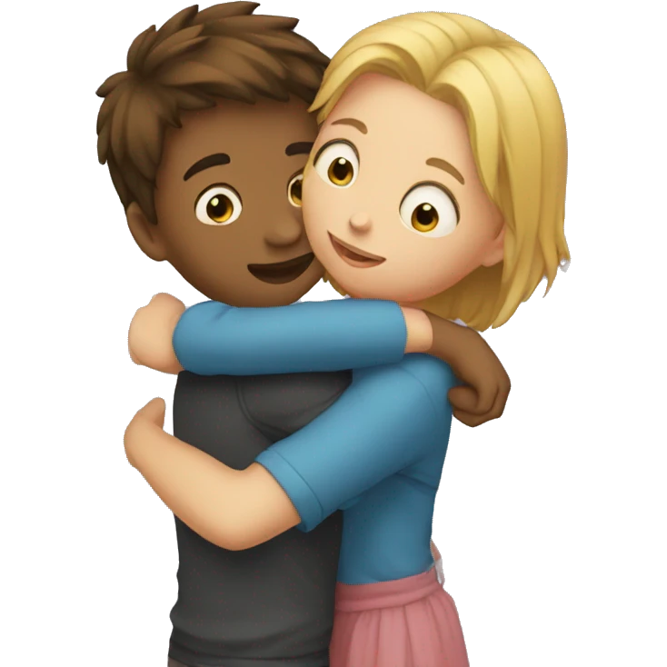 girl boy hug emoji