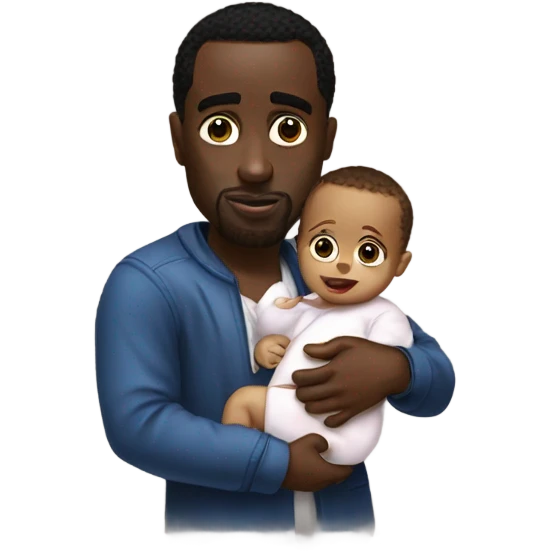 P diddy holding a baby emoji
