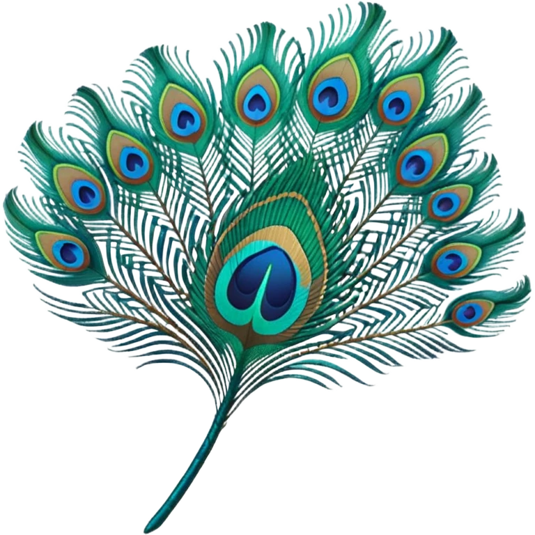 peacock feather, simple and bold emoji