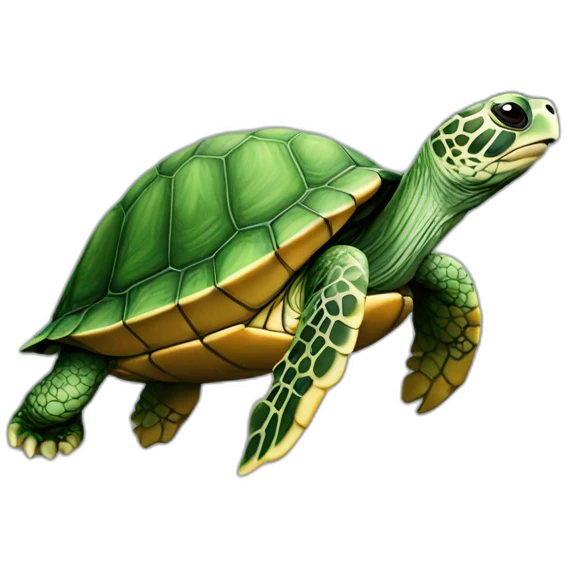 Tortue sur un oiseau  emoji