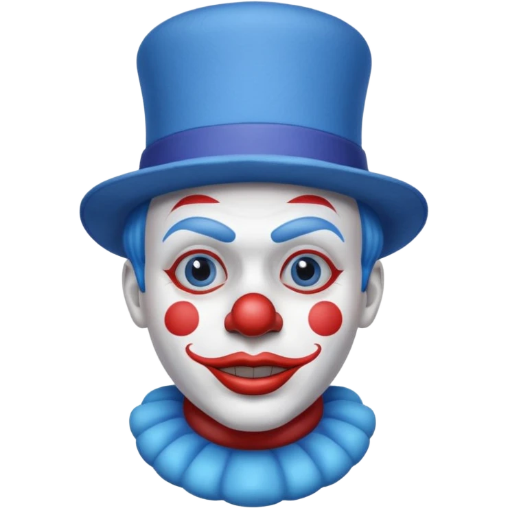 blue clown with blue hat emoji