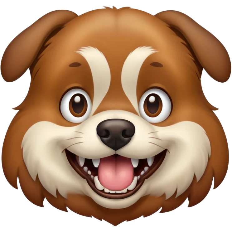 Dog with a few missing teeth  emoji