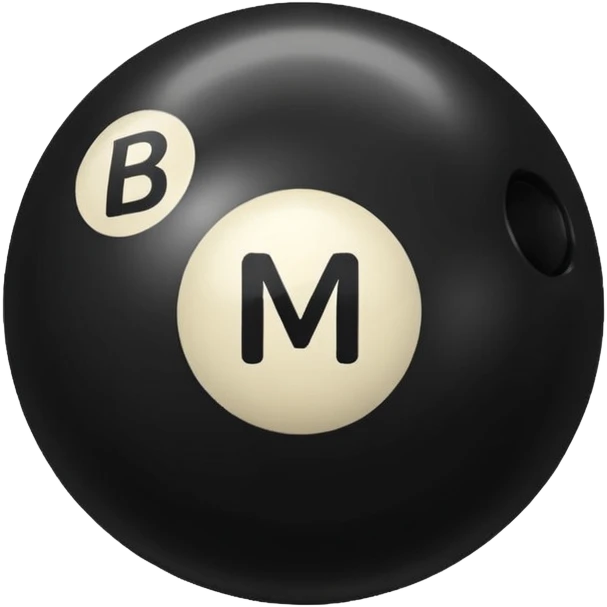 Black pull Ball with MB written on it. Nothing else no holes or anything. emoji