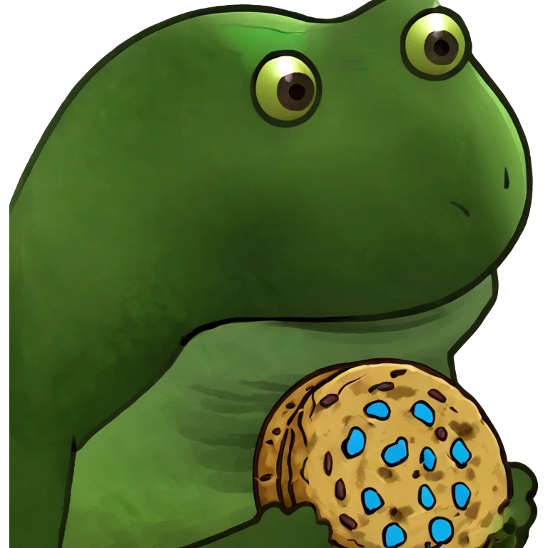 Man with chocolate chip cookie emoji