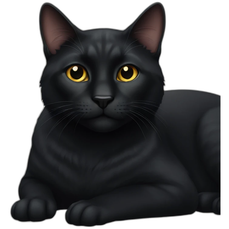 beautiful black cat emoji